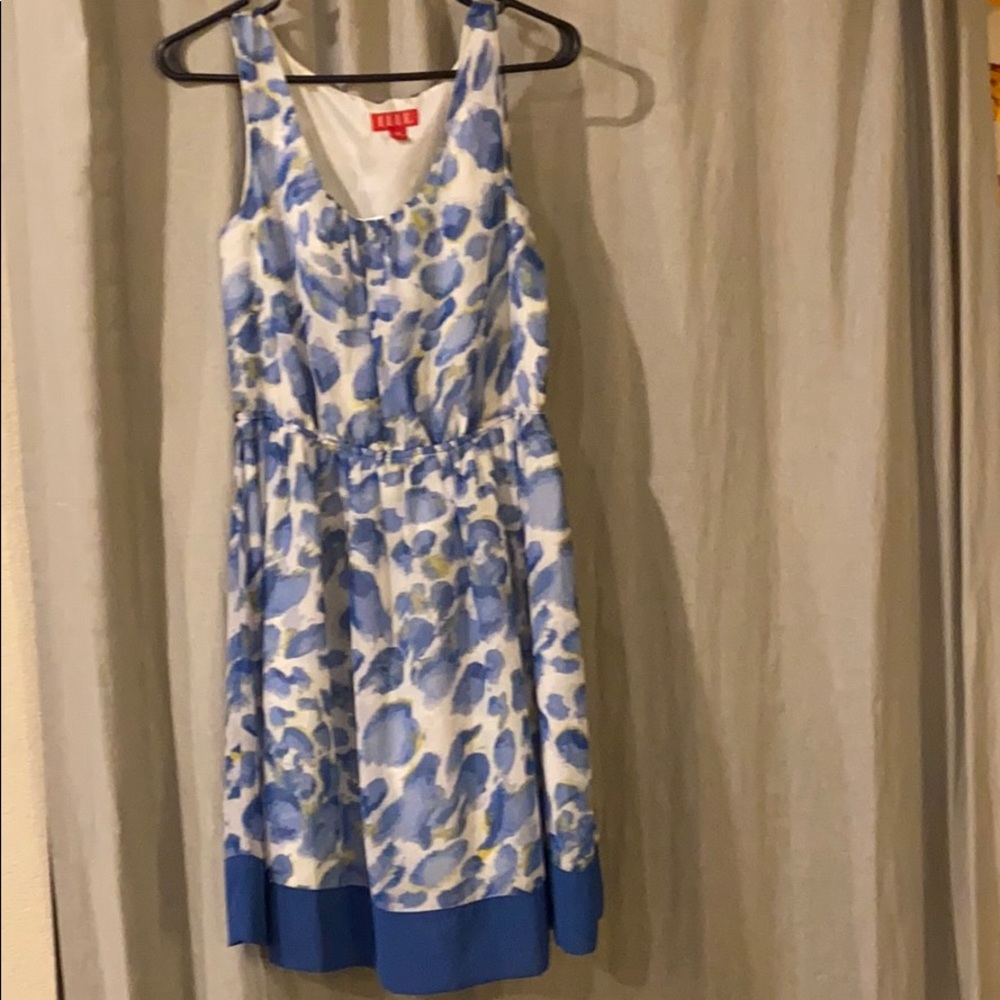 Elle blue floral print dress